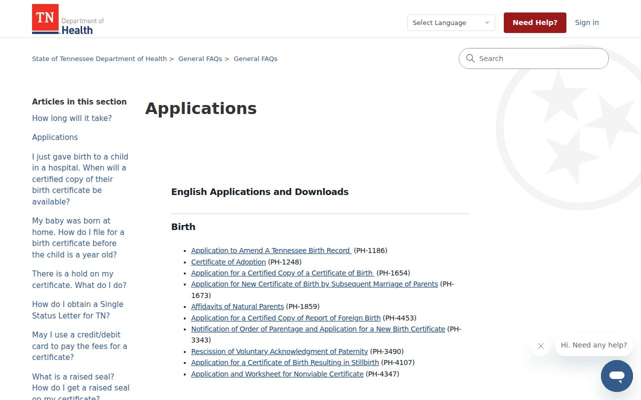 Lebanon people search vital records applications