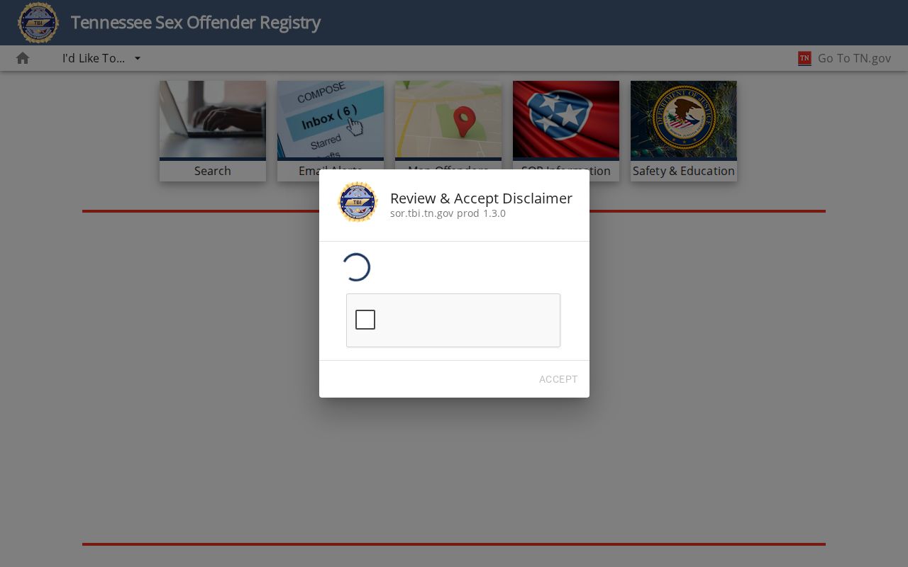 Lebanon people search TBI registry interface