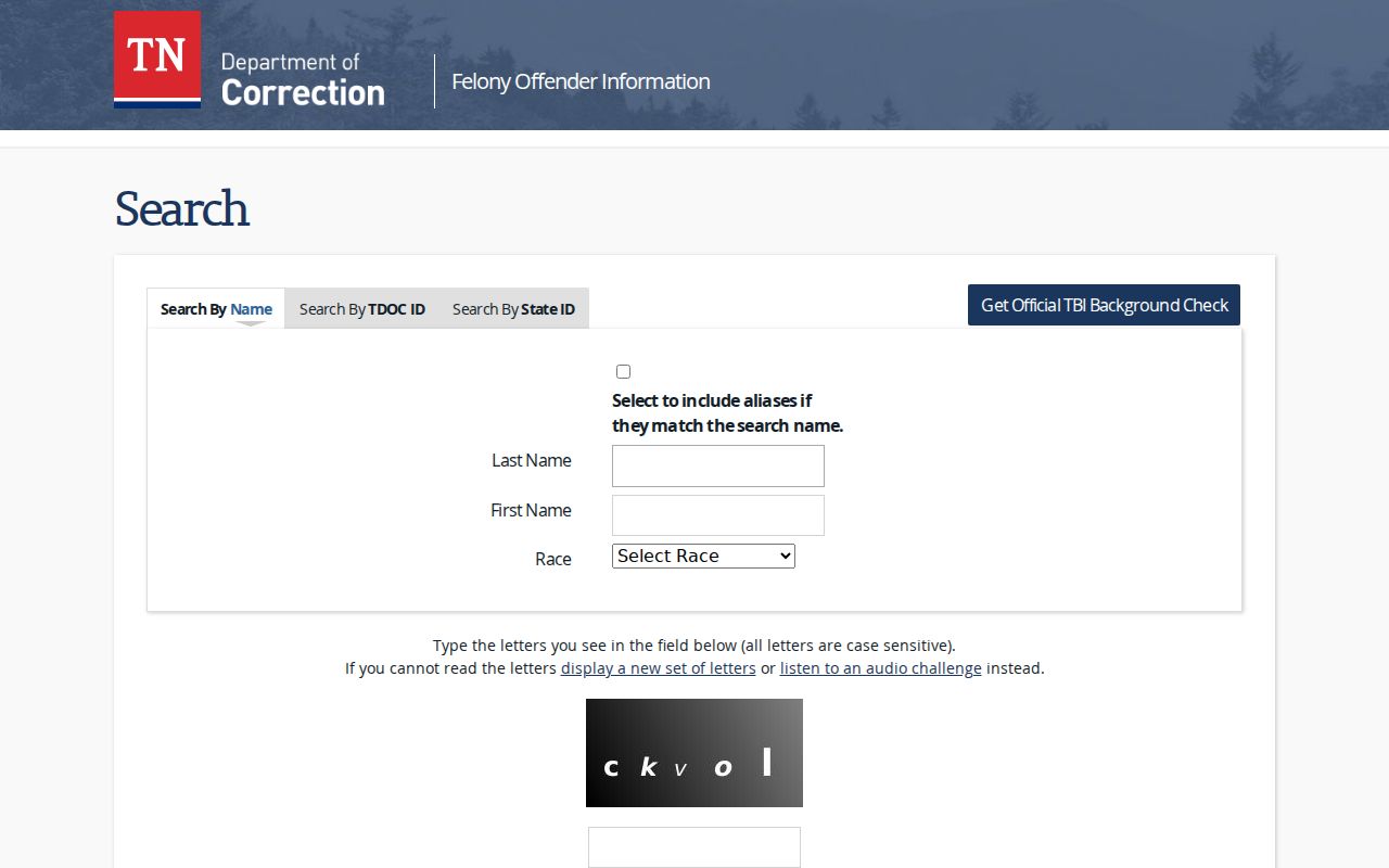 Lebanon people search Tennessee felony offender lookup